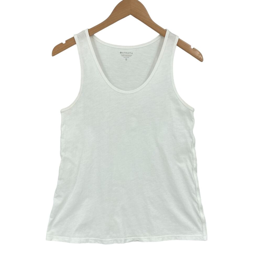 Athleta White Racerback Tank Top